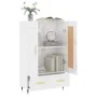 Aparador alto madera de ingeniería blanco brillo 69,5x31x115 cm de vidaXL, Aparadores - Ref: Foro24-830302, Precio: 90,77 €, ...