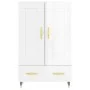 Aparador alto madera de ingeniería blanco brillo 69,5x31x115 cm de vidaXL, Aparadores - Ref: Foro24-830302, Precio: 90,77 €, ...