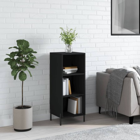 Aparador de madera de ingeniería negro 34,5x32,5x90 cm de vidaXL, Aparadores - Ref: Foro24-828741, Precio: 52,26 €, Descuento: %