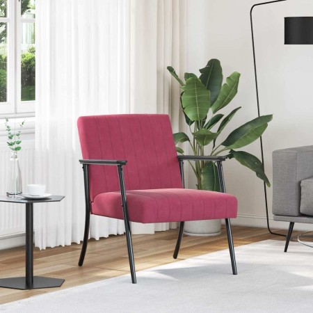 sillón Rojo vino 59 x 75 x 78 cm Terciopelo en Sillones | Comprar online en Foru.es