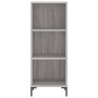 Aparador de madera de ingeniería gris Sonoma 34,5x32,5x90 cm de vidaXL, Aparadores - Ref: Foro24-828738, Precio: 50,47 €, Des...