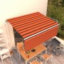 Toldo automático retráctil con persiana 4x3 m naranja y marrón en Toldos | Comprar online en Foru.es