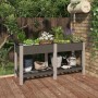 Arriate de jardín con estante WPC gris 150x50x75 cm de vidaXL, Maceteros y jardineras - Ref: Foro24-362571, Precio: 162,50 €,...