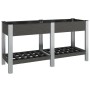 Arriate de jardín con estante WPC gris 150x50x75 cm de vidaXL, Maceteros y jardineras - Ref: Foro24-362571, Precio: 162,50 €,...