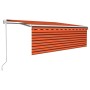 Toldo automático retráctil con persiana 4x3 m naranja y marrón en Toldos | Comprar online en Foru.es