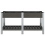 Arriate de jardín con estante WPC gris 150x50x75 cm de vidaXL, Maceteros y jardineras - Ref: Foro24-362571, Precio: 162,50 €,...