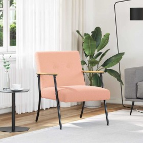 sillón Rosa 59 x 75 x 78 cm Tejido parecido a lana rizada en Sillones | Comprar online en Foru.es