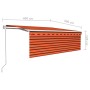 Toldo automático retráctil con persiana 4x3 m naranja y marrón en Toldos | Comprar online en Foru.es