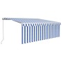 Toldo automático retráctil con persiana azul y blanco 4,5x3 m en Toldos | Comprar online en Foru.es