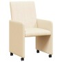 Sillas de Comedor con Ruedas 2 pcs Crema 57 x 66 x 94 cm en Sillas de comedor | Comprar online en Foru.es