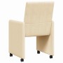 Sillas de Comedor con Ruedas 2 pcs Crema 57 x 66 x 94 cm en Sillas de comedor | Comprar online en Foru.es