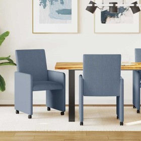 Sillas de Comedor con Ruedas 2 pcs Azul 57 x 66 x 94 cm en Sillas de comedor | Comprar online en Foru.es