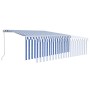 Toldo automático retráctil con persiana azul y blanco 4,5x3 m en Toldos | Comprar online en Foru.es