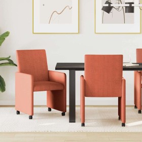 Sillas de Comedor con Ruedas 2 pcs Rojo naranja 57 x 66 x 94 cm en Sillas de comedor | Comprar online en Foru.es
