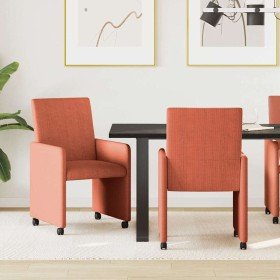 Sillas de Comedor con Ruedas 2 pcs Rojo naranja 57 x 66 x 94 cm en Sillas de comedor | Comprar online en Foru.es