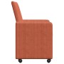 Sillas de Comedor con Ruedas 2 pcs Rojo naranja 57 x 66 x 94 cm en Sillas de comedor | Comprar online en Foru.es