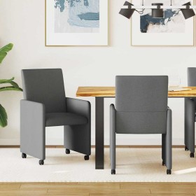Sillas de Comedor con Ruedas 2 pcs Gris oscuro 57 x 66 x 94 cm en Sillas de comedor | Comprar online en Foru.es