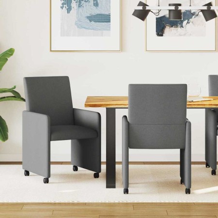 Sillas de Comedor con Ruedas 2 pcs Gris oscuro 57 x 66 x 94 cm en Sillas de comedor | Comprar online en Foru.es