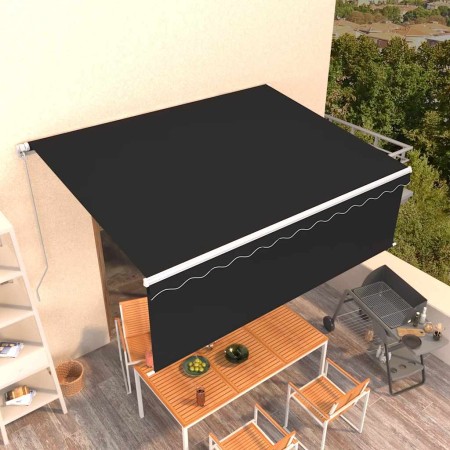 Toldo retráctil manual con persiana gris antracita 4,5x3 m en Toldos | Comprar online en Foru.es