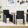 Sillas de Comedor con Ruedas 2 pcs Negro 57 x 66 x 94 cm tela en Sillas de comedor | Comprar online en Foru.es