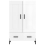 Aparador alto madera de ingeniería blanco brillo 69,5x31x115 cm de vidaXL, Aparadores - Ref: Foro24-830334, Precio: 102,86 €,...