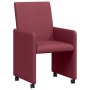 Sillas de Comedor con Ruedas con ruedas 2 pcs Rojo vino tinto en Sillas de comedor | Comprar online en Foru.es