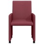 Sillas de Comedor con Ruedas con ruedas 2 pcs Rojo vino tinto en Sillas de comedor | Comprar online en Foru.es