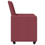 Sillas de Comedor con Ruedas con ruedas 2 pcs Rojo vino tinto en Sillas de comedor | Comprar online en Foru.es