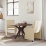Sillas de Comedor con Ruedas 2 pcs Crema 57 x 66 x 94 cm tela en Sillas de comedor | Comprar online en Foru.es