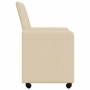 Sillas de Comedor con Ruedas 2 pcs Crema 57 x 66 x 94 cm tela en Sillas de comedor | Comprar online en Foru.es