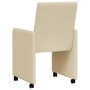 Sillas de Comedor con Ruedas 2 pcs Crema 57 x 66 x 94 cm tela en Sillas de comedor | Comprar online en Foru.es