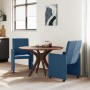 Sillas de Comedor con Ruedas 2 pcs Azul 57 x 66 x 94 cm tela en Sillas de comedor | Comprar online en Foru.es