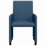 Sillas de Comedor con Ruedas 2 pcs Azul 57 x 66 x 94 cm tela en Sillas de comedor | Comprar online en Foru.es