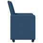 Sillas de Comedor con Ruedas 2 pcs Azul 57 x 66 x 94 cm tela en Sillas de comedor | Comprar online en Foru.es