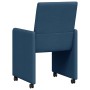 Sillas de Comedor con Ruedas 2 pcs Azul 57 x 66 x 94 cm tela en Sillas de comedor | Comprar online en Foru.es