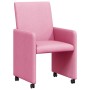 Sillas de Comedor con Ruedas 2 pcs Rosa 57 x 66 x 94 cm tela en Sillas de comedor | Comprar online en Foru.es