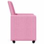 Sillas de Comedor con Ruedas 2 pcs Rosa 57 x 66 x 94 cm tela en Sillas de comedor | Comprar online en Foru.es