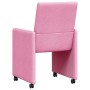 Sillas de Comedor con Ruedas 2 pcs Rosa 57 x 66 x 94 cm tela en Sillas de comedor | Comprar online en Foru.es