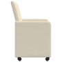 Sillas de Comedor con Ruedas 2 pcs Crema 57 x 66 x 94 cm en Sillas de comedor | Comprar online en Foru.es