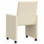 Sillas de Comedor con Ruedas 2 pcs Crema 57 x 66 x 94 cm en Sillas de comedor | Comprar online en Foru.es