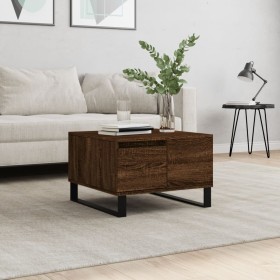Mesa de centro madera contrachapada roble marrón 55x55x36,5 cm de vidaXL, Mesas de centro - Ref: Foro24-830771, Precio: 63,04...