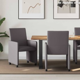 Sillas de Comedor con Ruedas 2 pcs Gris 57 x 66 x 94 cm en Sillas de comedor | Comprar online en Foru.es