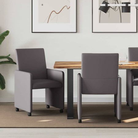 Sillas de Comedor con Ruedas 2 pcs Gris 57 x 66 x 94 cm en Sillas de comedor | Comprar online en Foru.es
