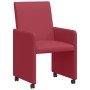 Sillas de Comedor con Ruedas con ruedas 2 pcs Rojo vino tinto en Sillas de comedor | Comprar online en Foru.es