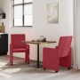 Sillas de Comedor con Ruedas con ruedas 2 pcs Rojo vino tinto en Sillas de comedor | Comprar online en Foru.es