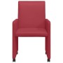 Sillas de Comedor con Ruedas con ruedas 2 pcs Rojo vino tinto en Sillas de comedor | Comprar online en Foru.es