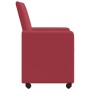 Sillas de Comedor con Ruedas con ruedas 2 pcs Rojo vino tinto en Sillas de comedor | Comprar online en Foru.es