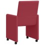Sillas de Comedor con Ruedas con ruedas 2 pcs Rojo vino tinto en Sillas de comedor | Comprar online en Foru.es