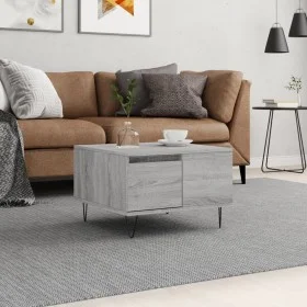 Mesa de centro madera contrachapada gris Sonoma 55x55x36,5 cm de vidaXL, Mesas de centro - Ref: Foro24-830762, Precio: 55,07 ...