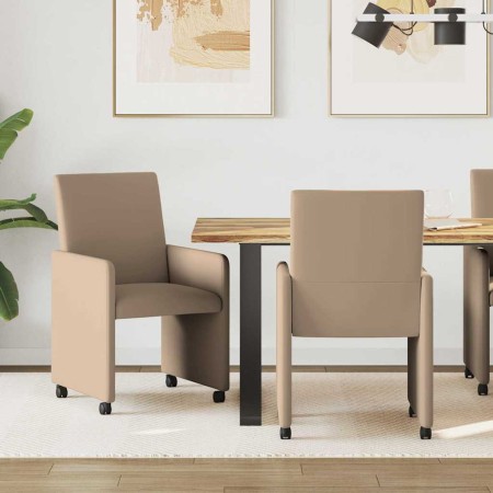 Sillas de Comedor con Ruedas 2 pcs Capuchino 57 x 66 x 94 cm en Sillas de comedor | Comprar online en Foru.es